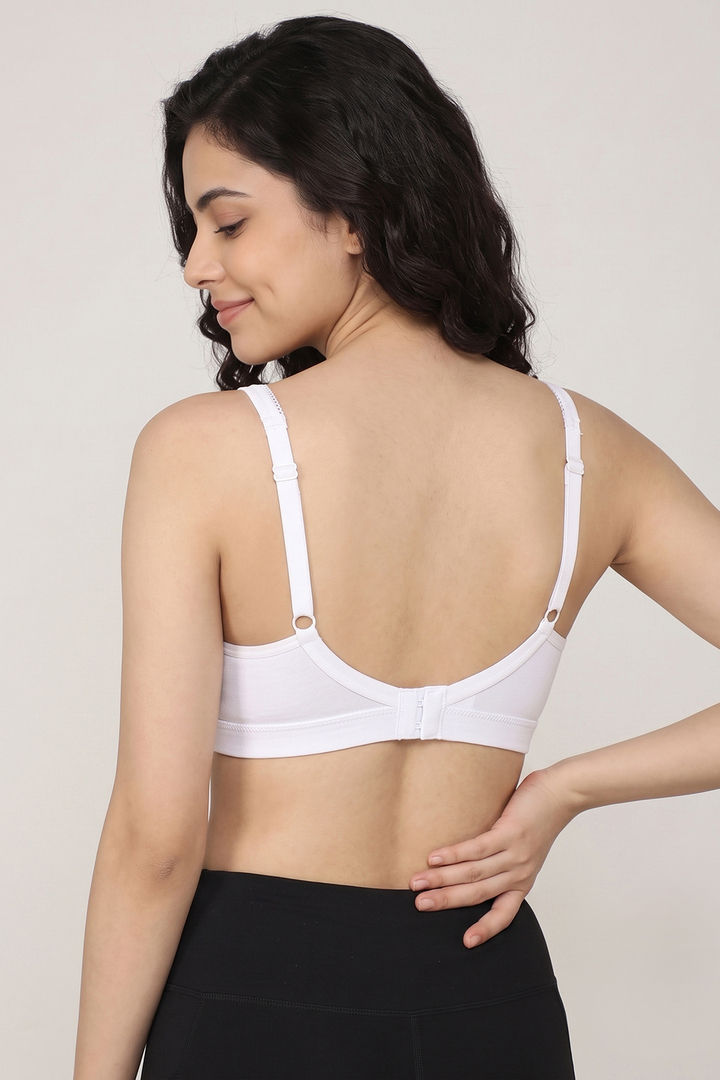 Zivame Double Layered Non Wired 3/4th Coverage Tshirt Bra - Bright White — image 4